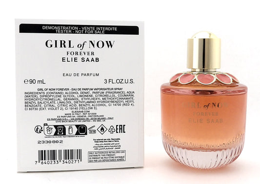 Elie Saab Girl of Now Forever 3.0 oz. Eau de Parfum Spray for Women. New Tester w/Cap