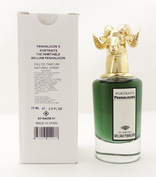 Penhaligon's The Inimitable William Penhaligon 2.5 oz. Eau de Parfum for Men. Brand New TESTER w/Cap