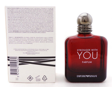 Emporio Armani Stronger With You 3.3 oz. Parfum Spray for Men. New Tester w/Cap