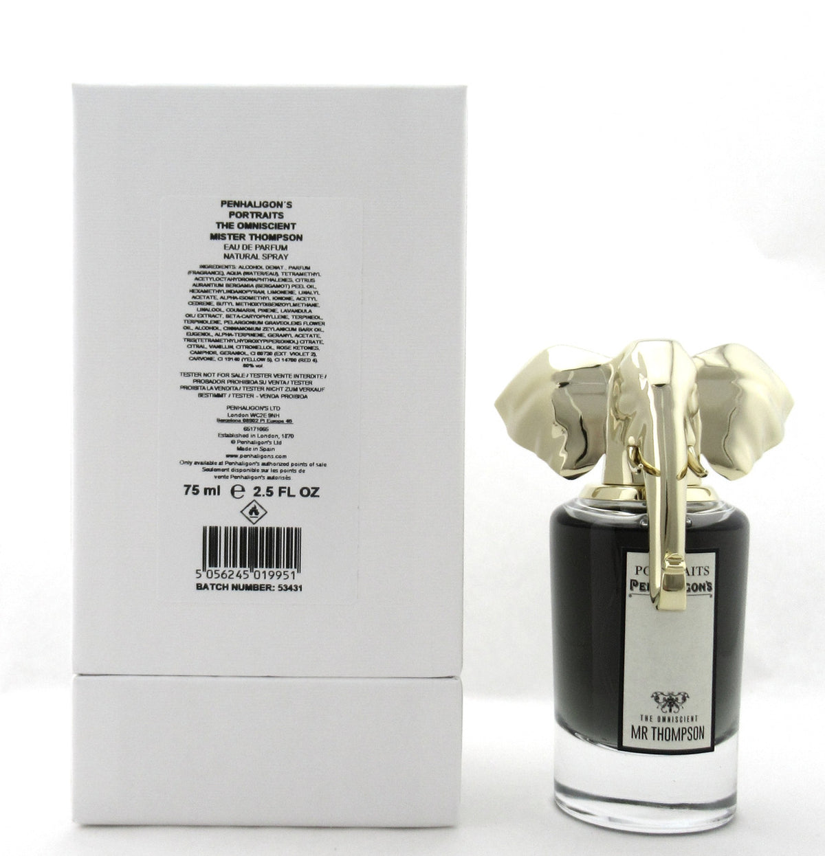 Penhaligon's The Omniscient Mister Thompson 2.5 oz EDP Spray Men. New Tester w/Cap