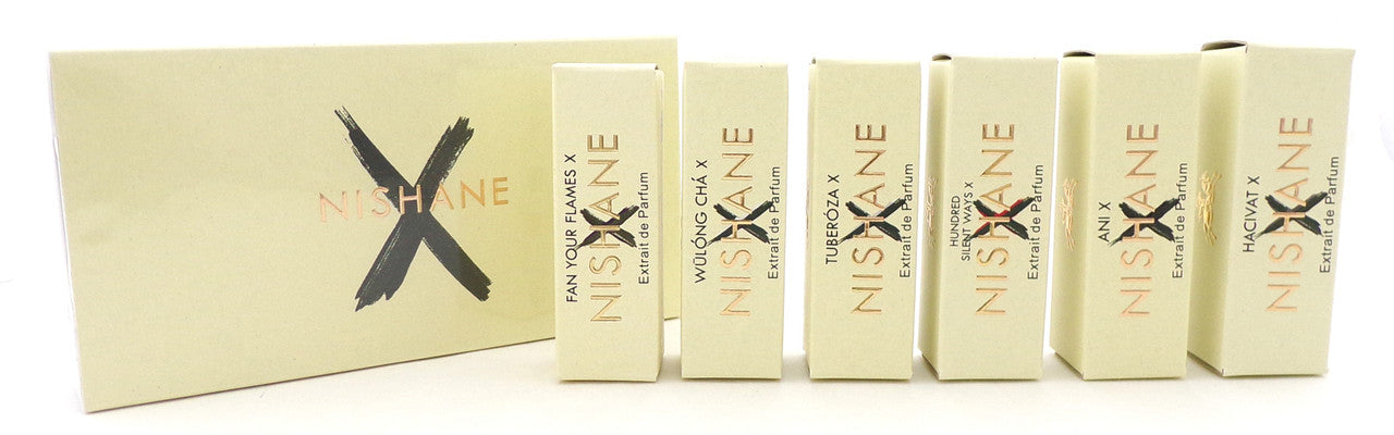NISHANE X Collection 6 x 0.07 oz. Extrait de Parfum Spray Unisex Discovery Sample Set . New Sealed Box