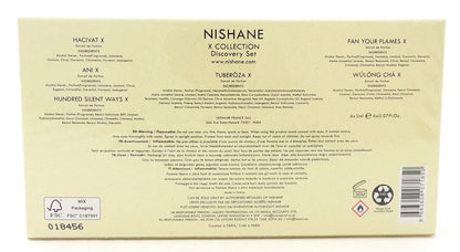 NISHANE X Collection 6 x 0.07 oz. Extrait de Parfum Spray Unisex Discovery Sample Set . New Sealed Box