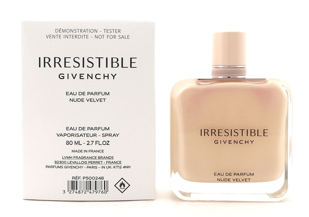 Irresistible Givenchy NUDE VELVET 2.7 oz. EDP Spray for Women. New Tester w/Cap