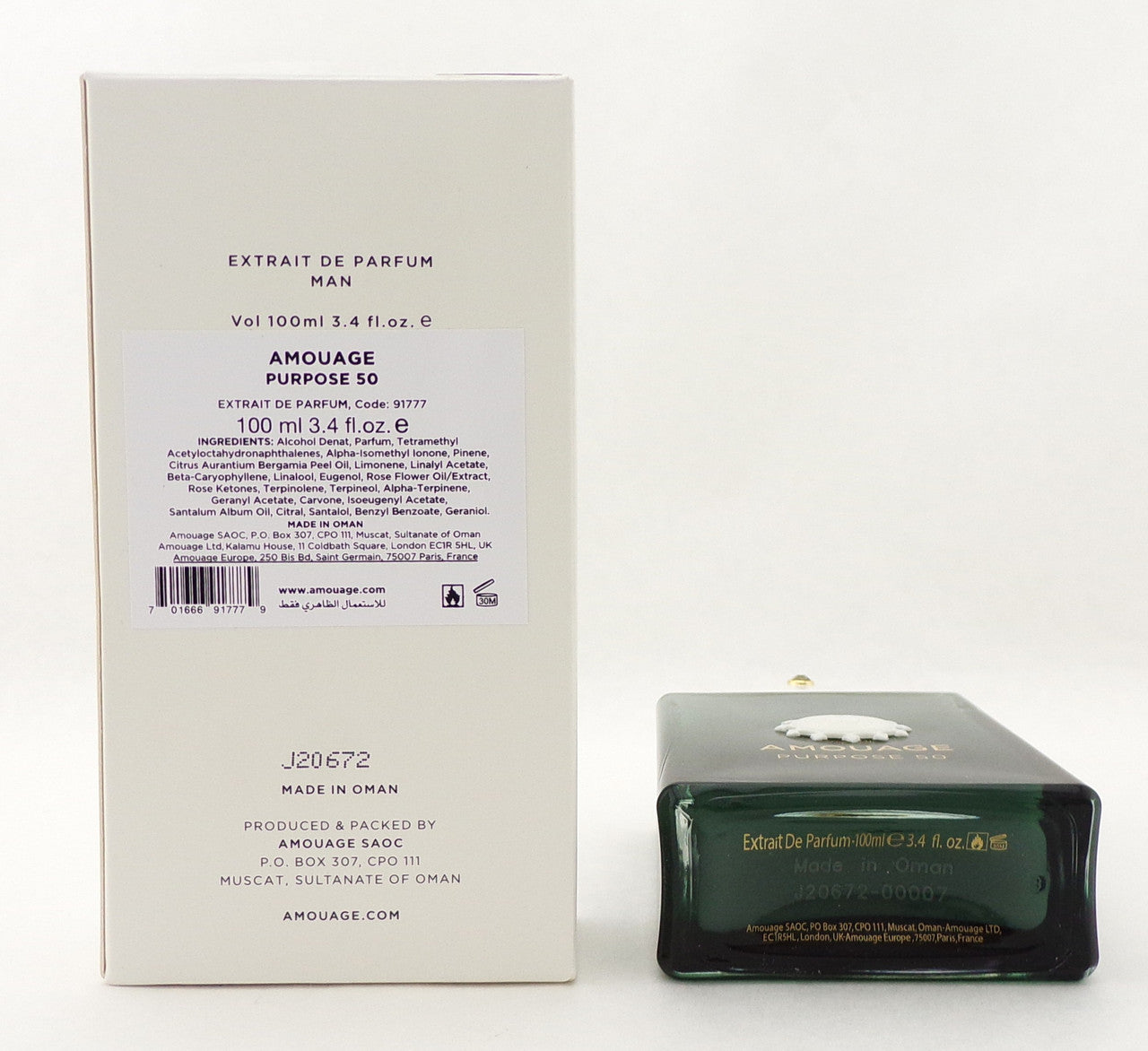 Amouage PURPOSE 50 by Amouage 3.4 oz. Eau de Parfum Spray for Men. Brand New TESTER