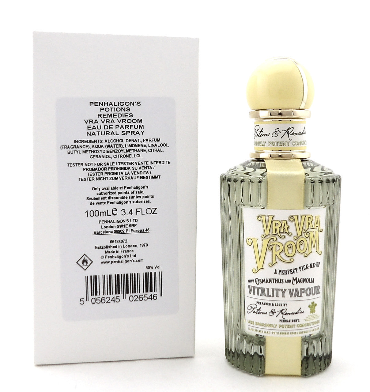 Penhaligon's VRA VRA VROOM 3.4 oz Eau de Parfum Spray Unisex. New Tester w/Cap