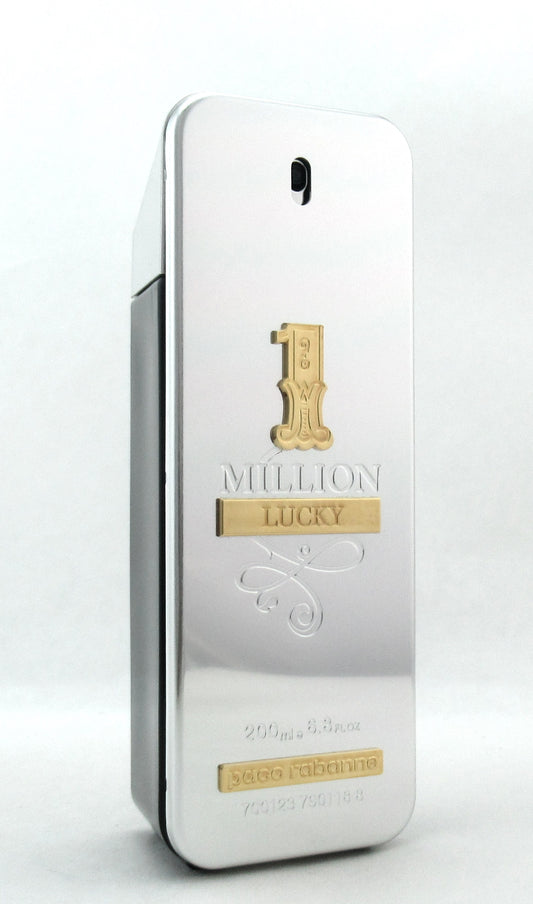 1 Million Lucky by Paco Rabanne Eau De Toilette Spray for Men 200 ml./ 6.8 oz. NO BOX Lower Fragrance Level