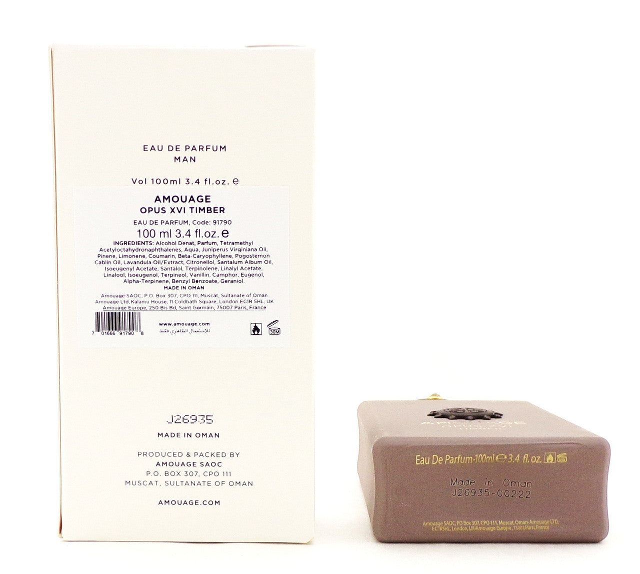 Amouage OPUS XVI TIMBER 3.4 oz. Eau de Parfum Spray Unisex. Brand New TESTER w/Cap