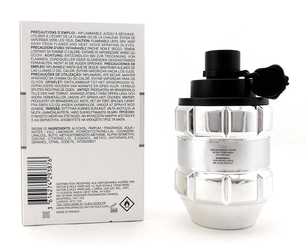 Spicebomb METALLIC MUSK by Viktor & Rolf 3.04 oz. Eau de Parfum Spray for Men. New Tester