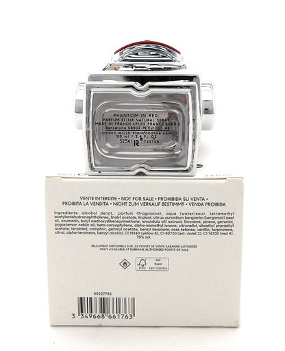 Phantom in Red by Rabanne 3.4 oz/ 100 ml Parfum Elixir Spray for Men. New Tester