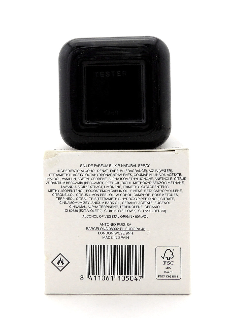 212 VIP Black ELIXIR by Carolina Herrera 3.4 oz EDP Spray for Men. New Tester w/Cap