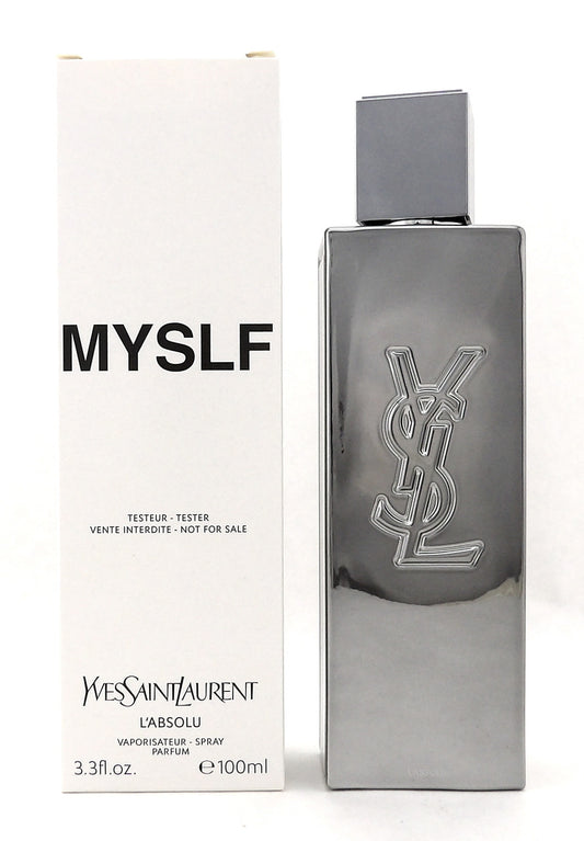 Yves Saint Laurent MYSLF L' ABSOLU 3.3 oz. PARFUM Spray for Men. New Tester w/Cap