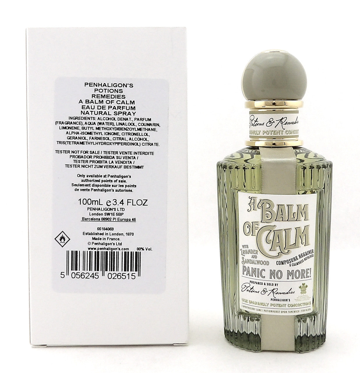 Penhaligon's A Balm of Calm 100 ml./ 3.4 oz. EDP Spray Unisex. New Tester w/Cap