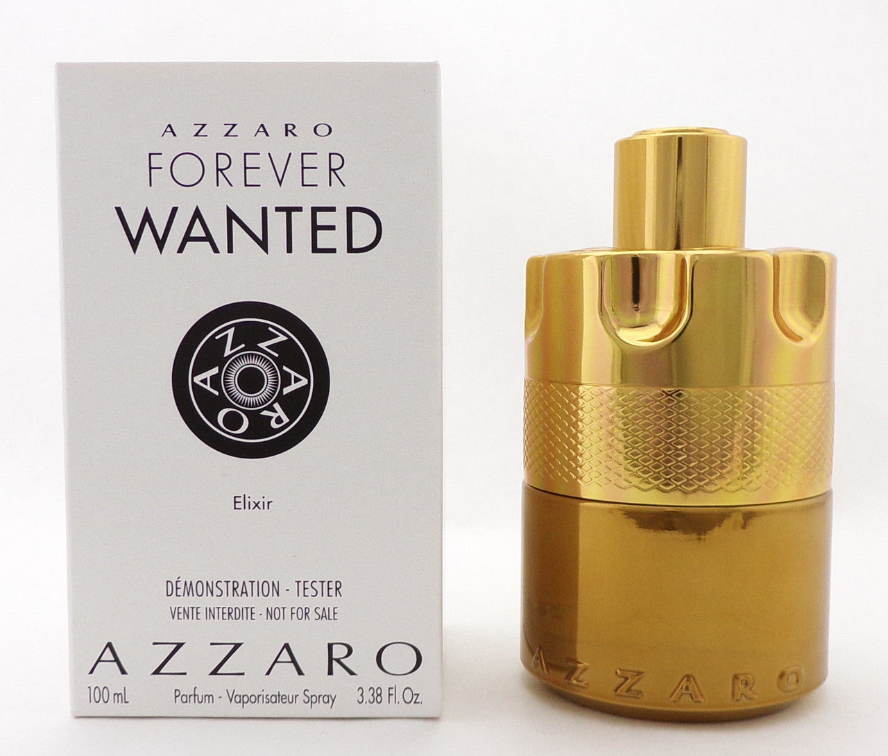 Azzaro FOREVER WANTED Elixir 3.38 oz. Parfum Spray for Men. New TESTER w/Cap