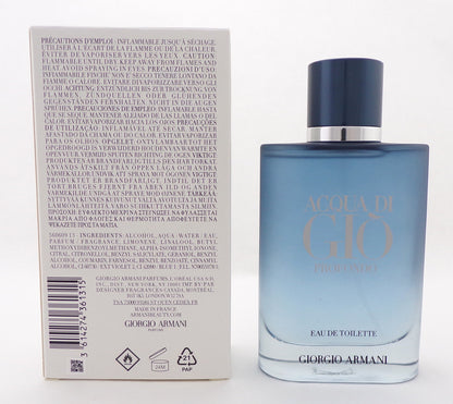 Acqua di Gio PROFONDO 3.3 oz. Eau de Toilette Spray for Men. Brand New TESTER w/Cap