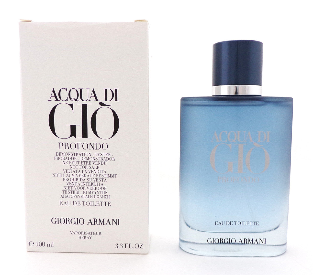 Acqua di Gio PROFONDO 3.3 oz. Eau de Toilette Spray for Men. Brand New TESTER w/Cap