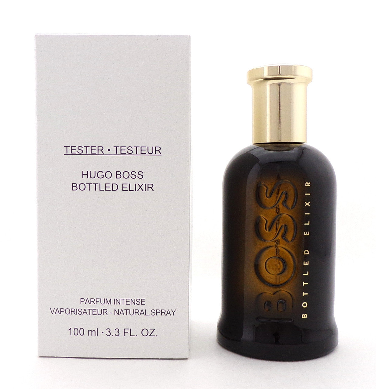 Boss BOTTLED ELIXIR by Hugo Boss 3.3 oz. Parfum Intense Spray for Men. Brand New TESTER w/Cap