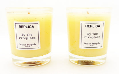 Replica BY THE FIREPLACE by Maison Margiela 1.23 oz. Scented Candle. Brand New Stained Box NO CELLOPHANE Lot of 2 Candles