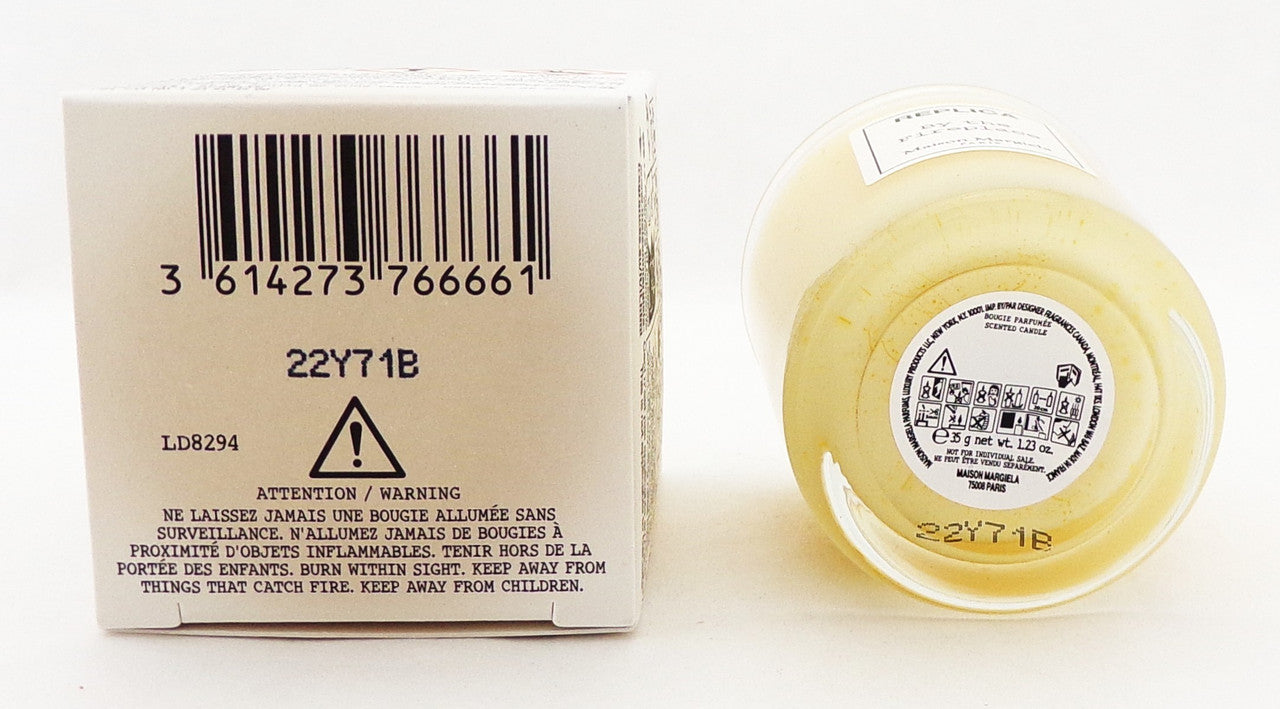 Replica BY THE FIREPLACE by Maison Margiela 1.23 oz. Scented Candle. Brand New Stained Box NO CELLOPHANE Lot of 2 Candles