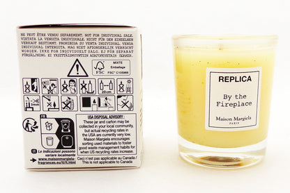 Replica BY THE FIREPLACE by Maison Margiela 1.23 oz. Scented Candle. Brand New Stained Box NO CELLOPHANE Lot of 2 Candles