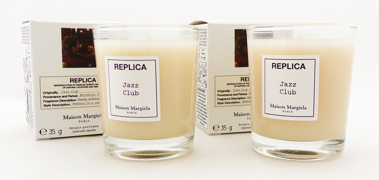Replica JAZZ CLUB by Maison Margiela Scented Candle 1.23 oz. Brand New Box NO CELLOPHANE Lot of 2 Candles