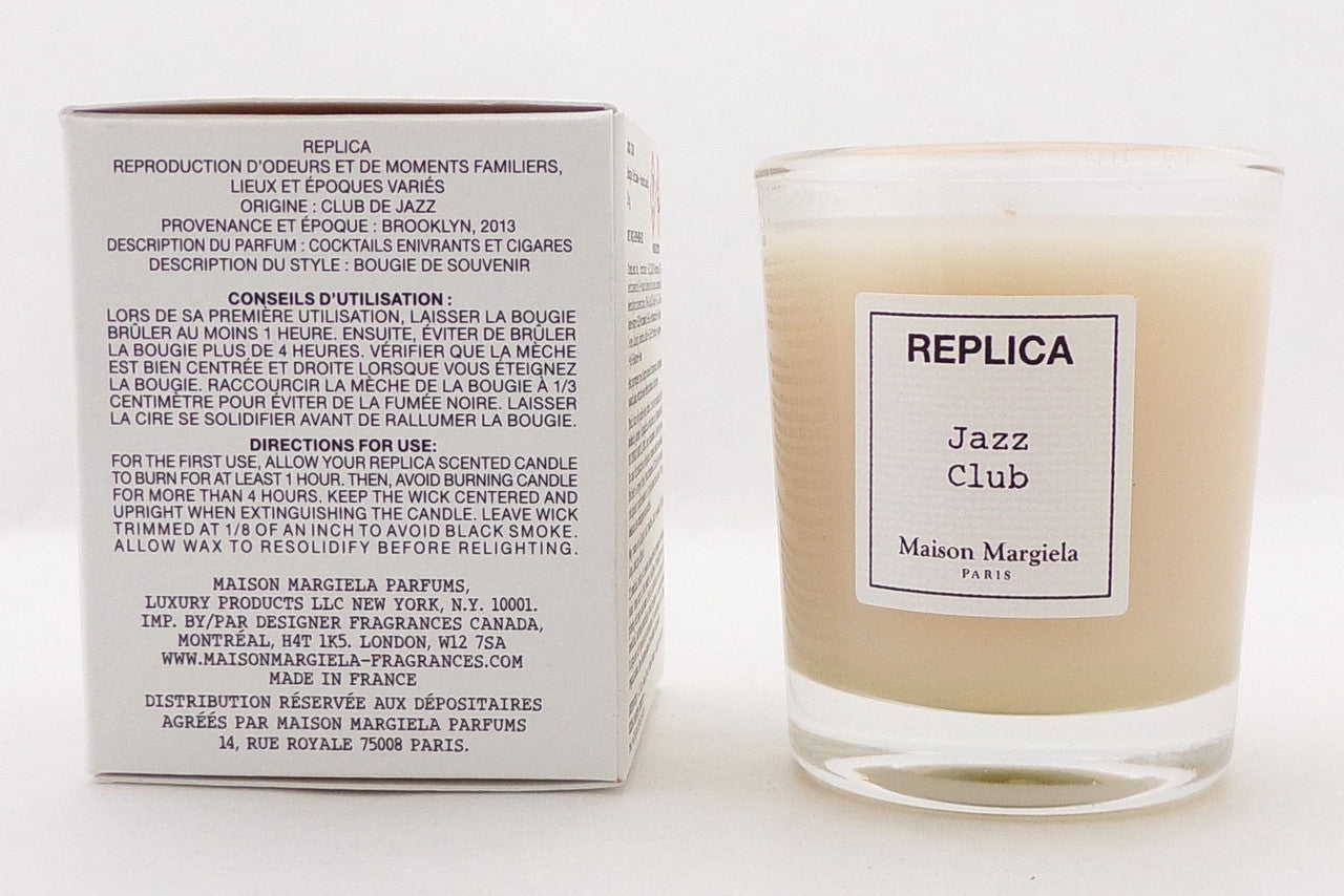 Replica JAZZ CLUB by Maison Margiela Scented Candle 1.23 oz. Brand New Box NO CELLOPHANE Lot of 2 Candles
