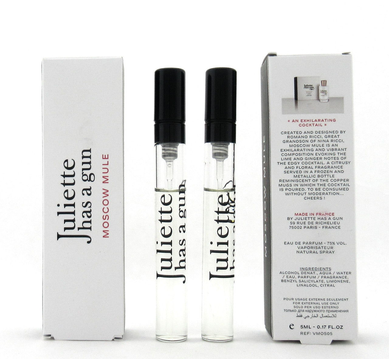 Juliette Has A Gun Moscow Mule Eau de Parfum Travel Spray 0.17 oz. x 2 (lot of 2)  Lower Fragrance Level