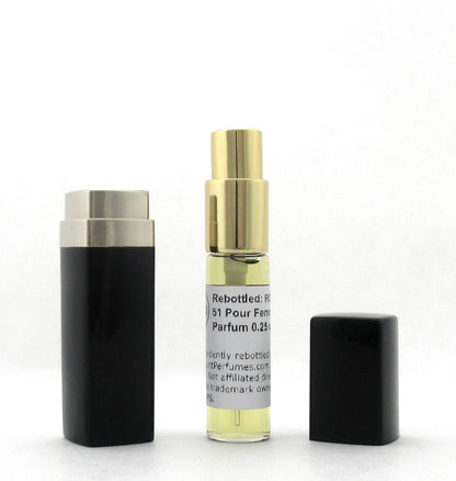 Rebottled: ROJA PARFUMS 51 Pour Femme Eau De Parfum Refillable Spray 0.25 oz./ 7.5 ml.