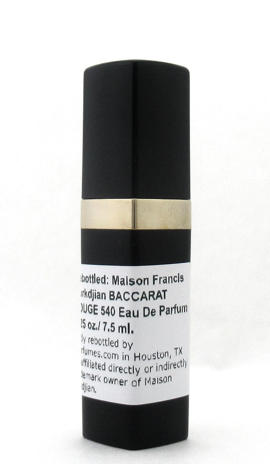 Rebottled: Maison Francis Kurkdjian BACCARAT ROUGE 540 Eau De Parfum Refillable Spray 0.25 oz./ 7.5 ml.