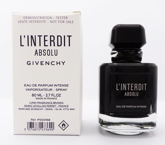 L'Interdit ABSOLU by Givenchy 2.7 oz. Eau de Parfum INTENSE Spray for Women. New TESTER w/Cap