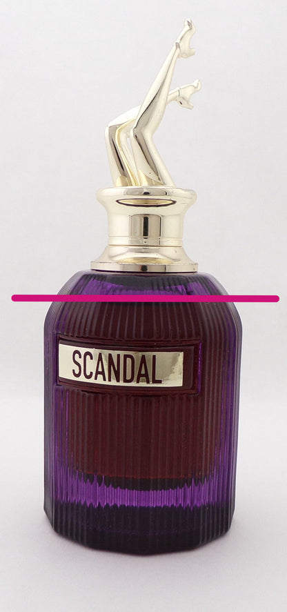 Jean Paul Gaultier SCANDAL Intense 2.7 oz. Eau de Parfum Intense Spray for Women. NO BOX Lower Fragrance Level Scratched Bottle