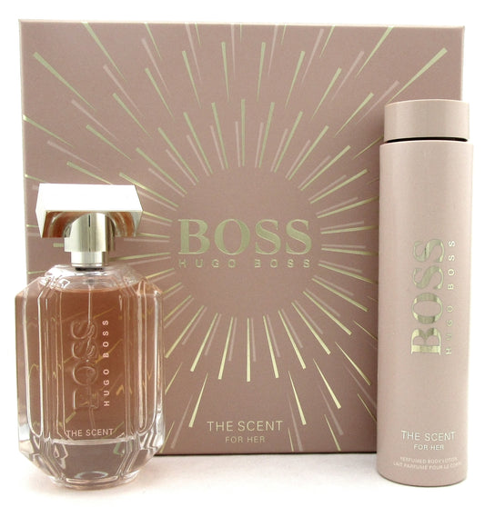 Boss The Scent for Her by Hugo Boss Set: 3.3oz.EDP Spray& 6.7oz.Body Lotion. NEW Set