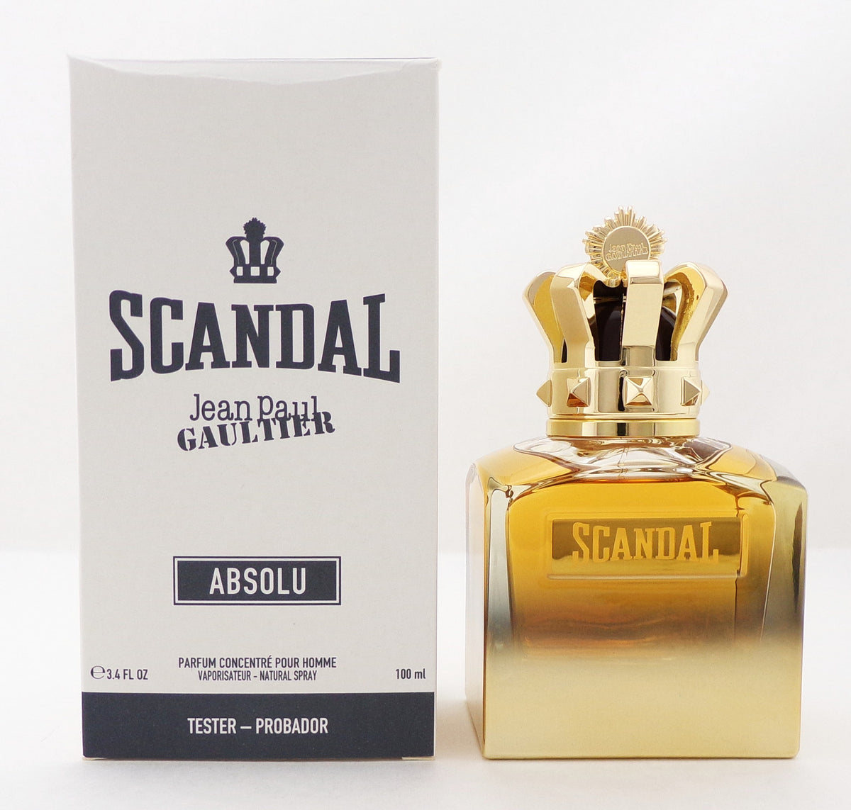 Scandal Jean Paul Gaultier ABSOLU Parfum Concentre Spray Pour HOMME 3.4 oz. Tester