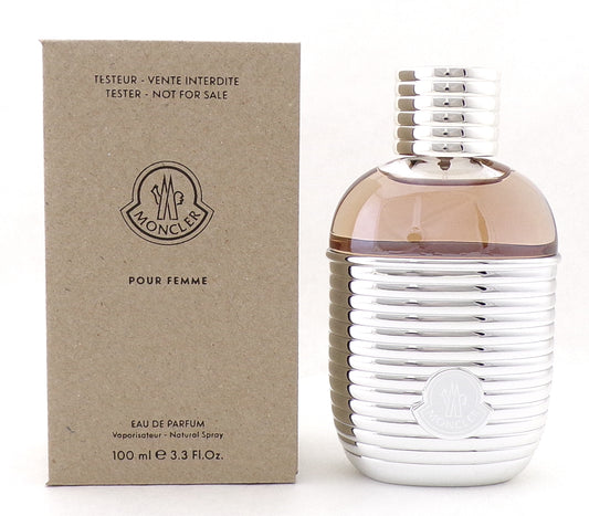 Moncler Pour Femme 3.3 oz./ 100 ml. Eau de Parfum Spray for Women New Tester w/Cap