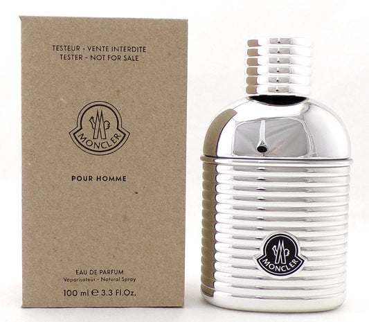 Moncler Pour Homme 3.3 oz./ 100 ml. Eau de Parfum Spray for Men. New Tester w/Cap