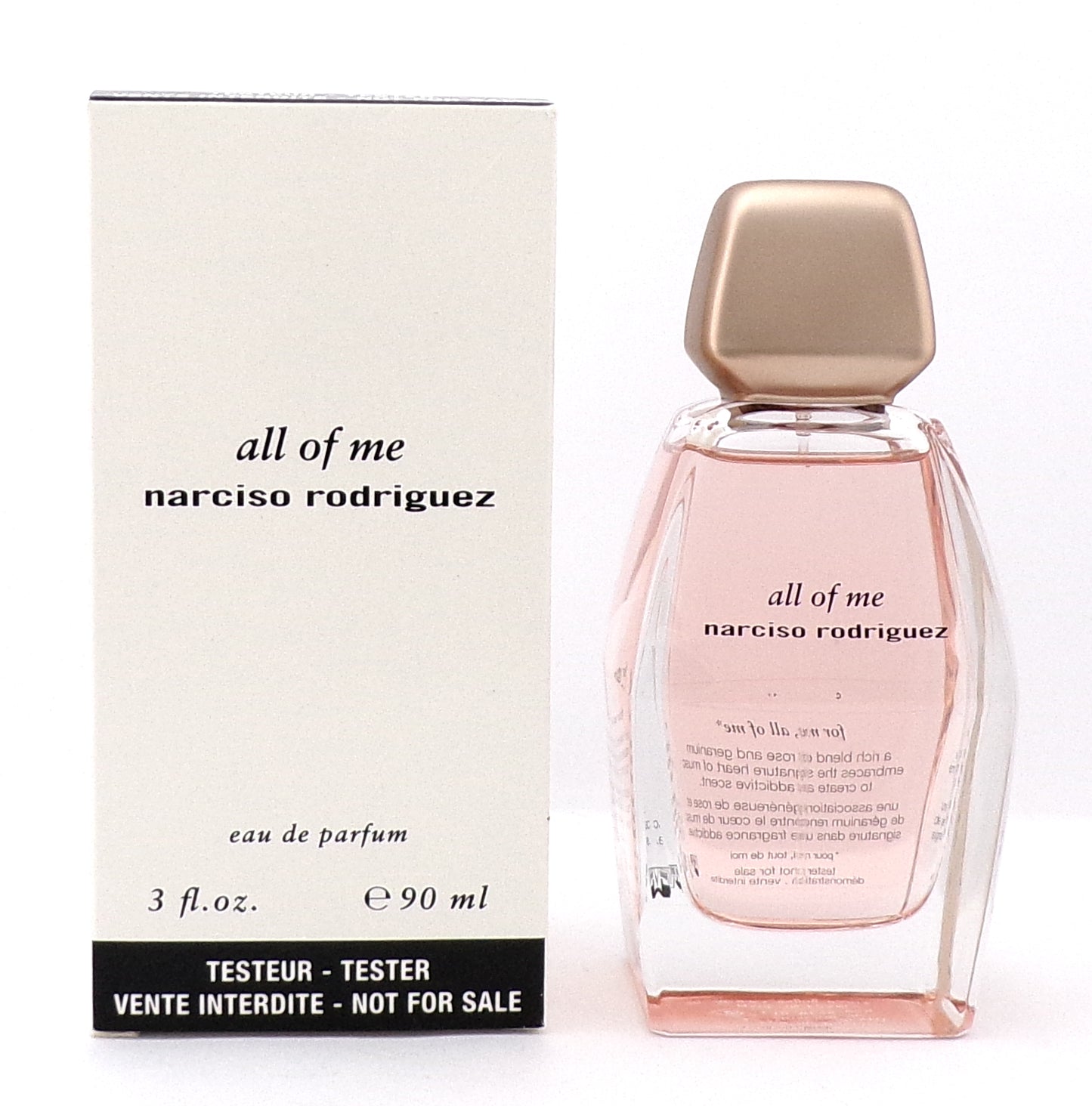 Narciso Rodriguez All of Me 3.0 oz EDP Refillable Spray for Women New Tester w/Cap