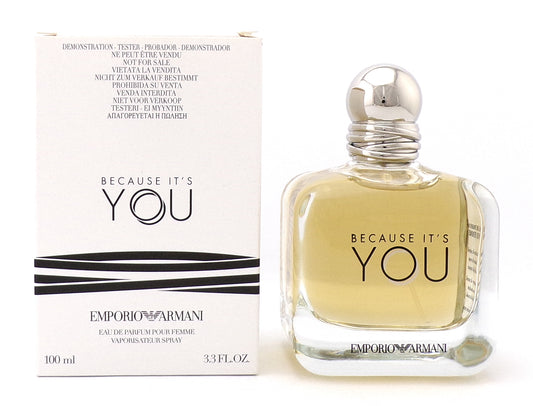 Because it's You by Giorgio Armani 3.3 oz EDP Spray for Women. New Tester w/Cap