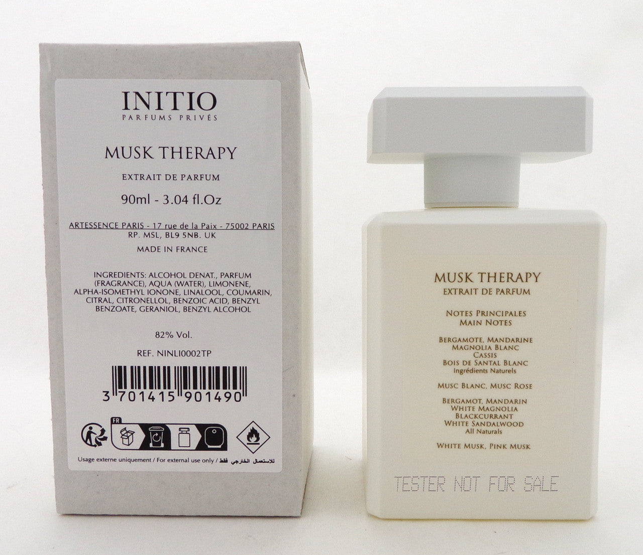 INITIO MUSK THERAPY 3.04 oz./ 90 ml. Extrait de Parfum Spray New Tester with Cap