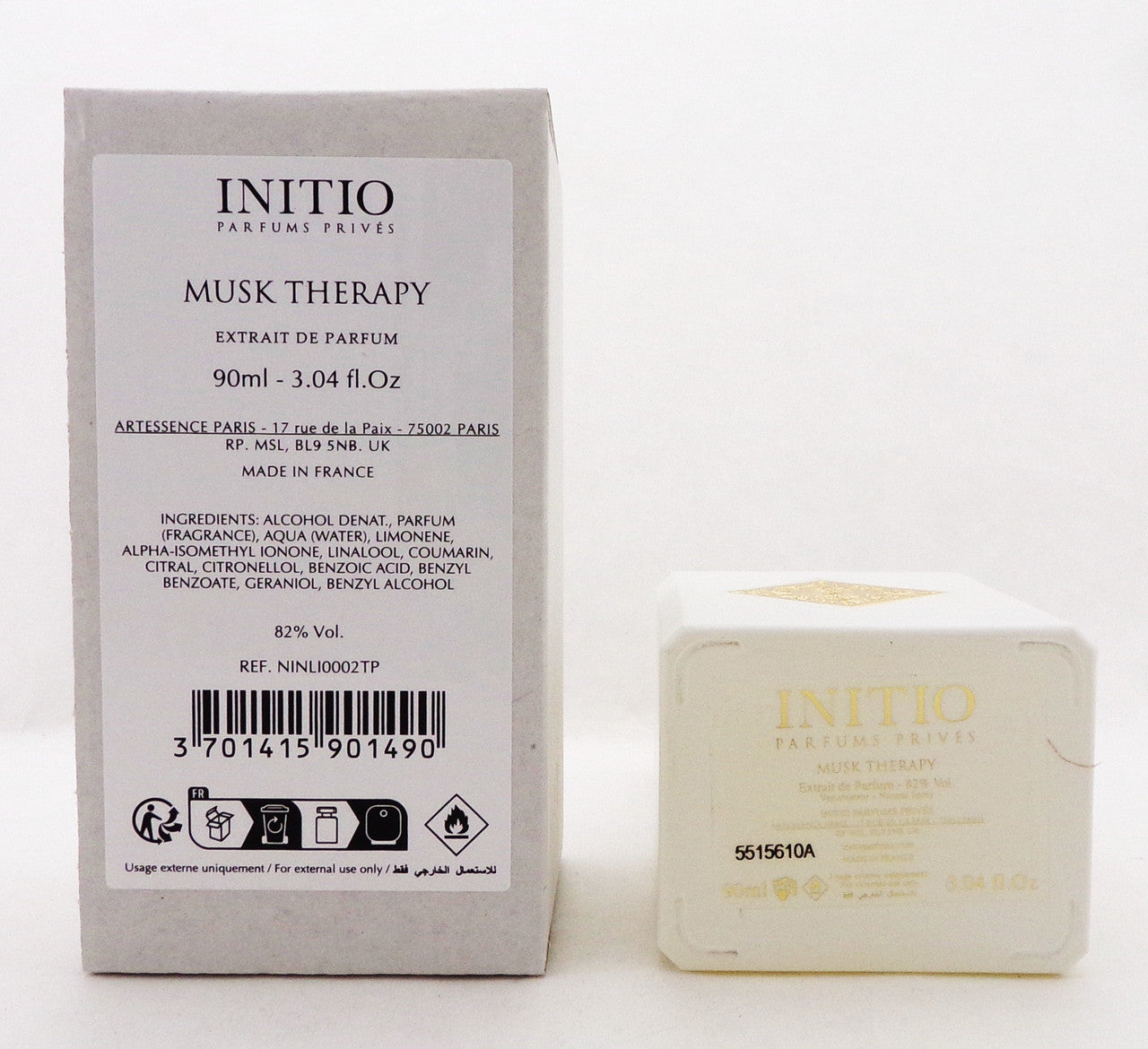 INITIO MUSK THERAPY 3.04 oz./ 90 ml. Extrait de Parfum Spray New Tester with Cap