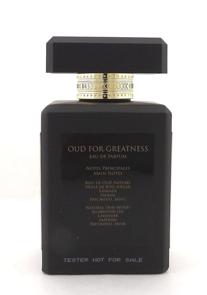 Initio Oud for Greatness 3.04 oz. Eau de Parfum Spray Unisex. New Tester w/Cap