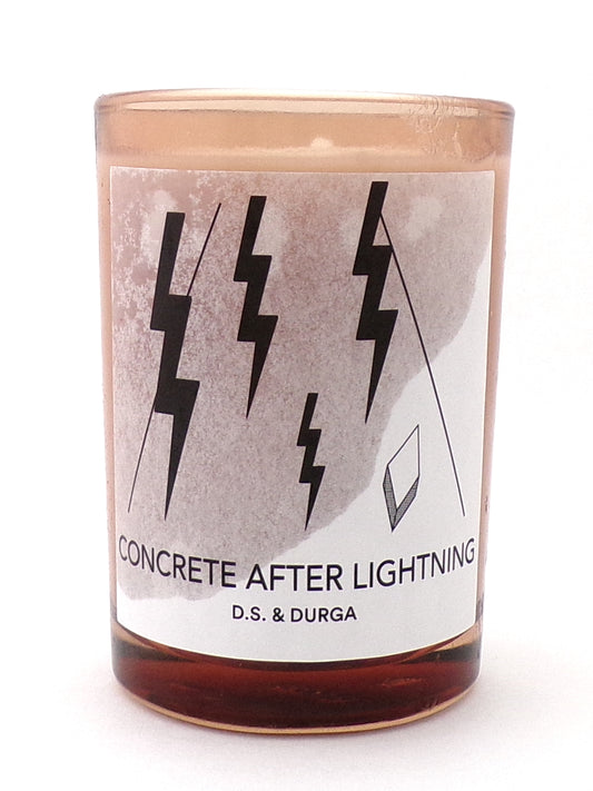 D.S. & Durga CONCRETE AFTER LIGHTNING 7 oz Perfumed Candle. New Tester No Box DAMAGED