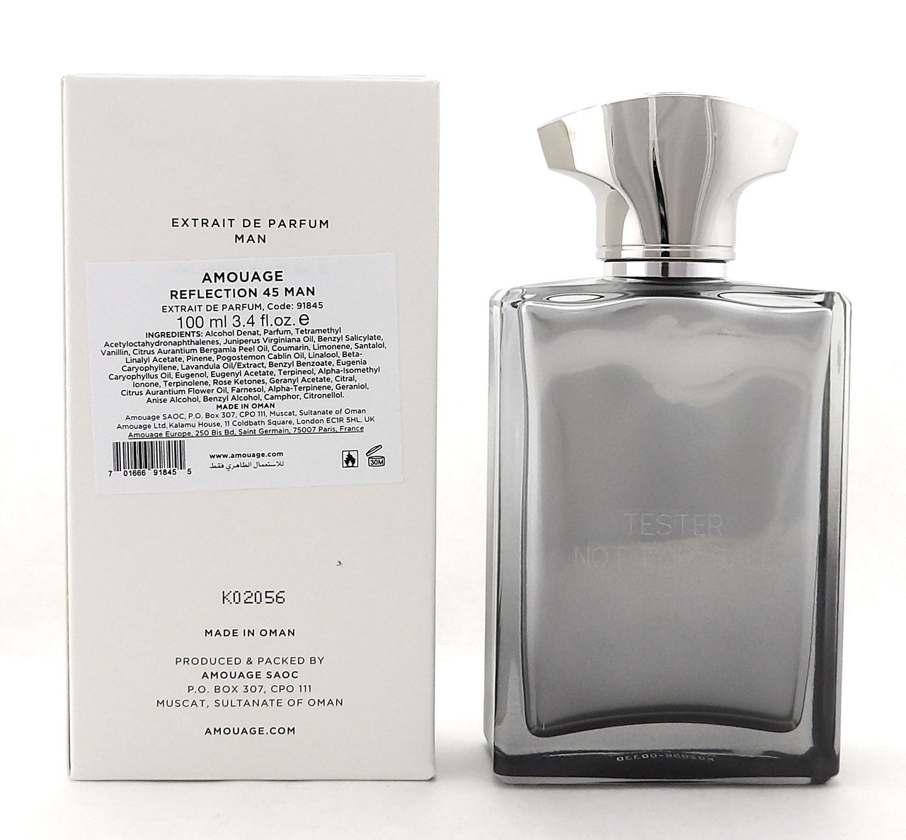 Amouage REFLECTION 45 MAN 3.4 oz/ 100 ml Extrait de Parfum Spray for Men. Brand New TESTER w/Cap
