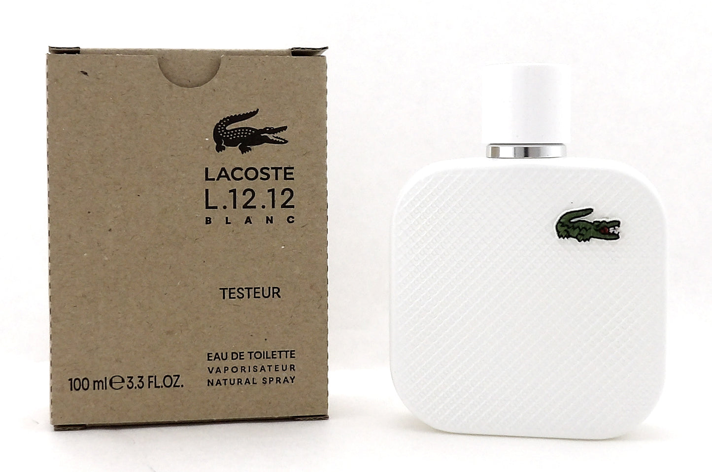 Lacoste L.12.12. Blanc 3.3 oz./ 100 ml. Eau de Toilette Spray for Men. New Tester w/ Cap