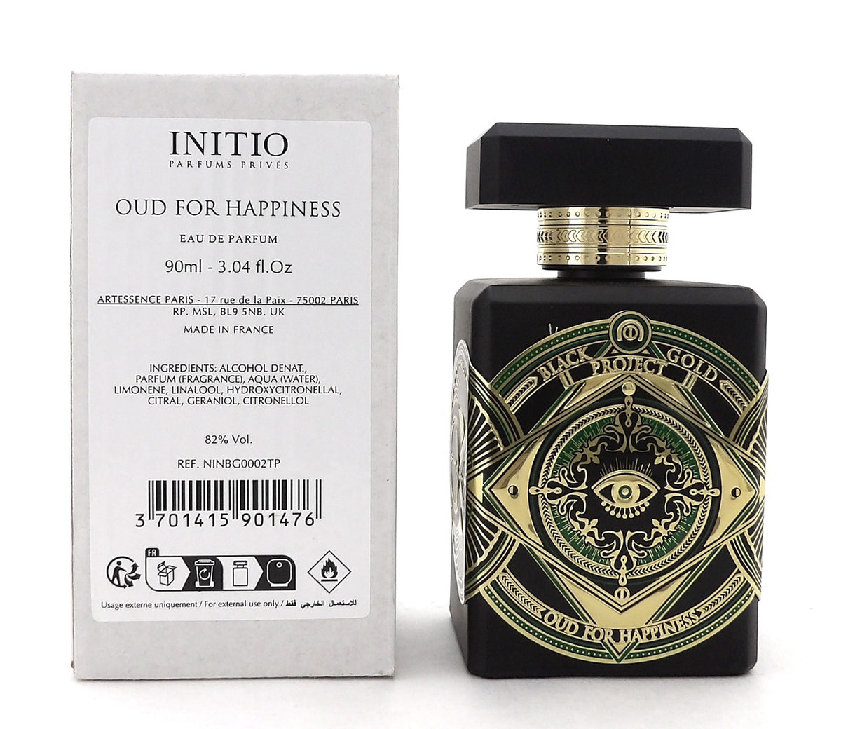 INITIO OUD FOR HAPPINESS 3.04 oz./ 90 ml. Eau de Parfum Spray Unisex. New Tester w/Cap
