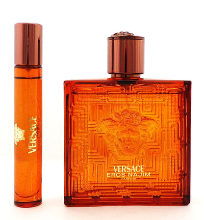 Versace EROS NAJIM Pour Homme 2 pcs Set 3.4 Parfum Spray + 0.3 Parfum Travel Spr