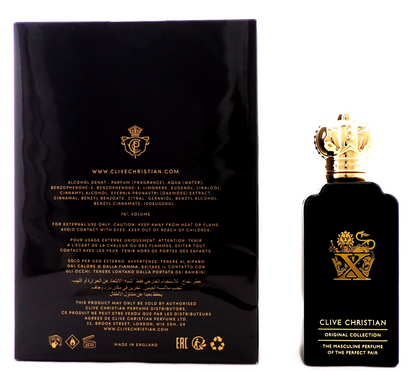 Clive Christian X Masculine 3.4 oz./ 100 ml. Parfum Spray for Men New Sealed Box