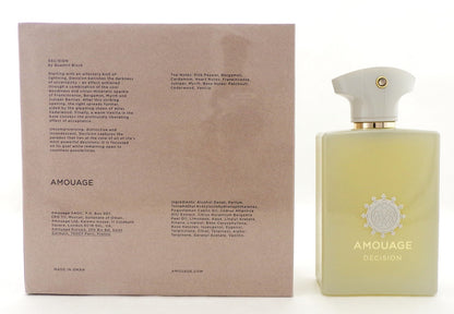 Amouage DECISION 3.4 oz./ 100 ml. Eau de Parfum Spray Unisex. New Sealed Box