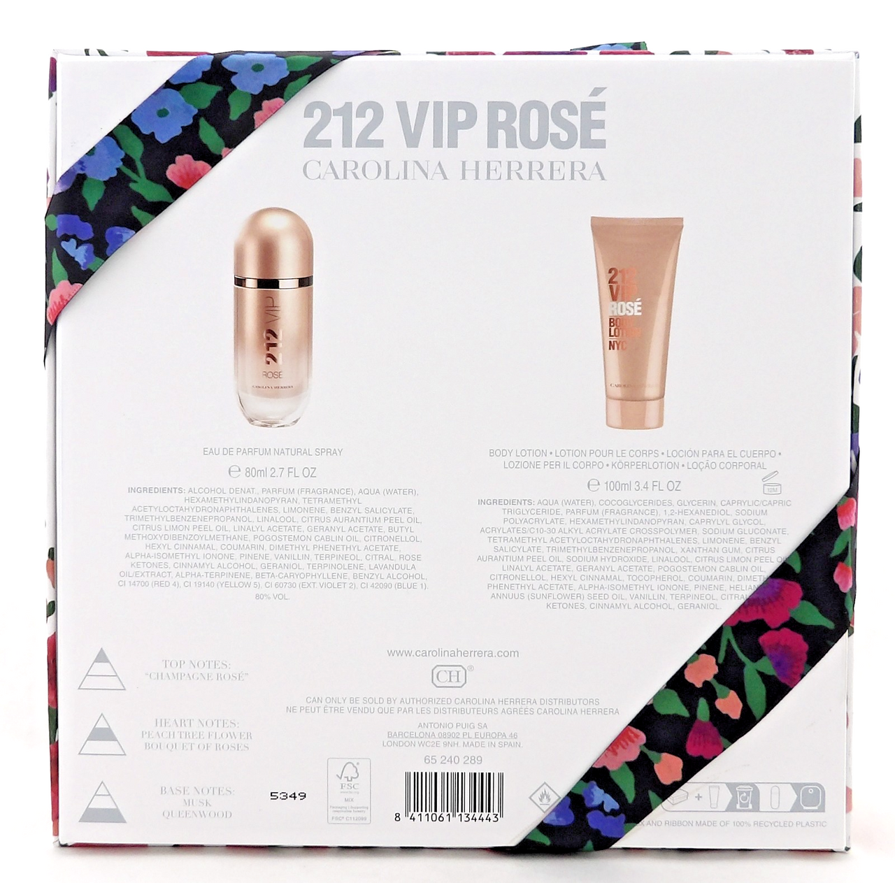 212 VIP ROSE by Carolina Herrera 2.7oz EDP Spray+ 3.4oz B/Lotion New Women's SET