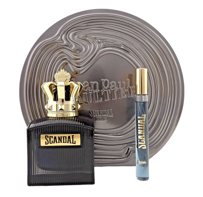 Jean Paul Gaultier Scandal INTENSE 3.4oz+0.34oz EDP Intense Spray. New Men's Set