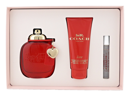 Coach LOVE 3.0 oz. & 0.25 oz. EDP Spray + 3.3 oz. Body Lotion. New SET for Women