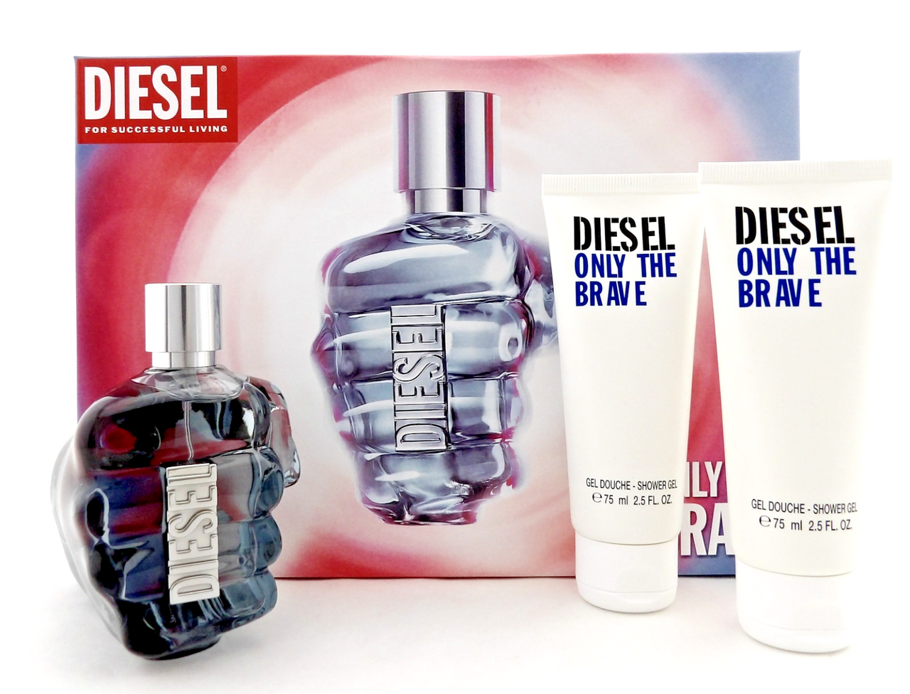 Diesel Only the Brave 4.2 oz. EDT Spray + 2 X 2.5 oz. Shower Gel. New Men's SET